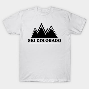 Ski Colorado Mountain Outline T-Shirt